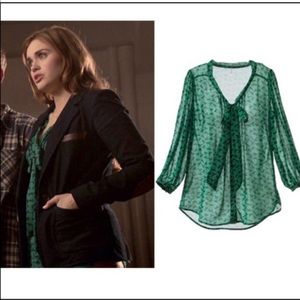 green xhilaration blouse aso teen wolf